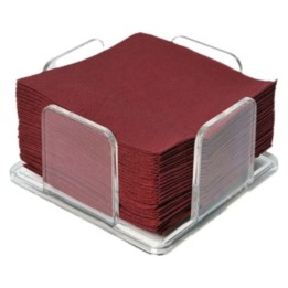 Servilleta p&p 20x20 cm.  2 h. burdeos (pq. 100 serv.)