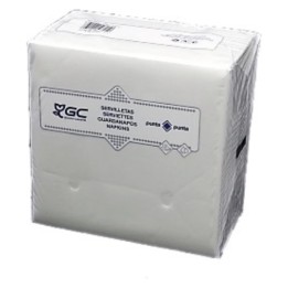 Servilleta p&p 40x40 cm.  2 h. blanc (pq. 100 serv.)