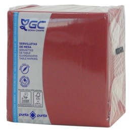 Servilleta p&p 40x40 cm.  2 h. burdeos (cj. 2000 serv.)