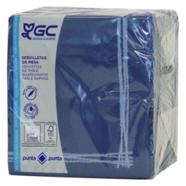 Servilleta Tokyo p&p 40x40 cm.  2 h. azul (cj. 1600 serv.)
