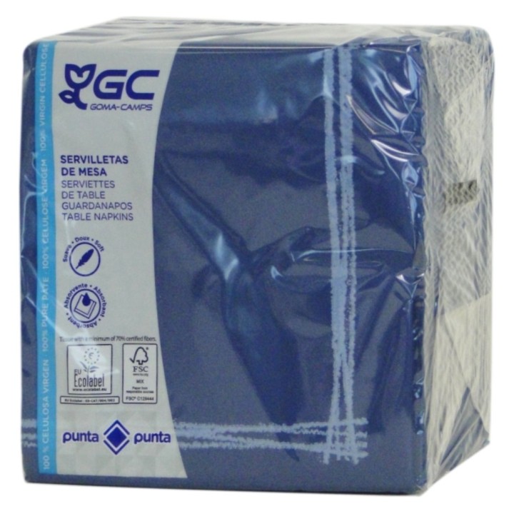 Servilleta Tokyo p&p 40x40 cm.  2 h. azul (cj. 1600 serv.)