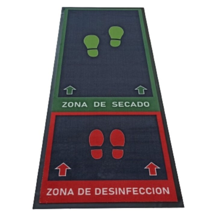 Alfombra impresa zona desinfección/secado 180x65 cm.