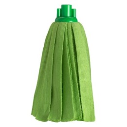 Fregona anónima tiras rizo microfibras  verde (1 un.)