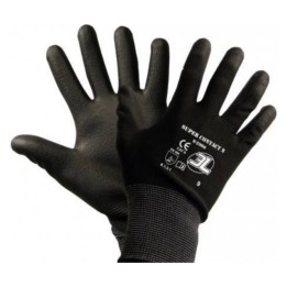 Guante Súper Contact PU/nylon T. 10 negro (par)