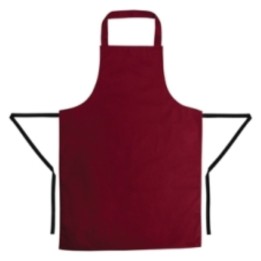 Delantal c/peto Roll Drap poliéster/algodón 75x90 cm.  burdeos (1 un.)