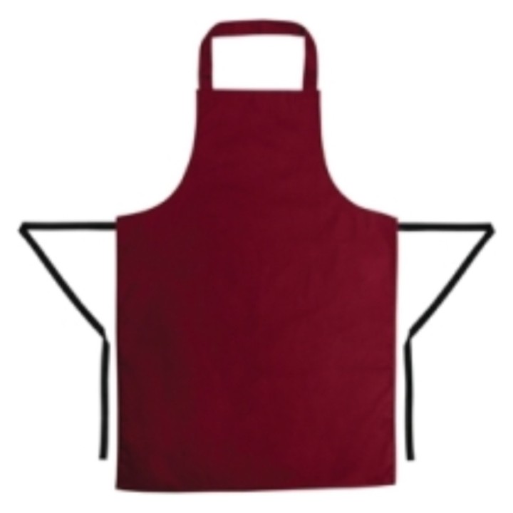 Delantal c/peto Roll Drap poliéster/algodón 75x90 cm.  burdeos (1 un.)
