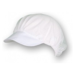 Gorra mujer rejilla c/visera Roll Drap blanca