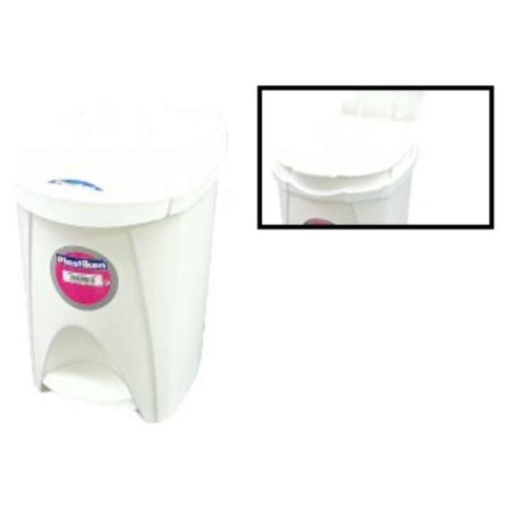 Cubo c/pedal 19x25,5x27,5 cm. 7 l.  blanco (1 un.)