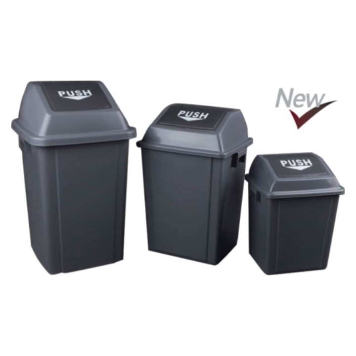 Papelera Push 40 l. gris