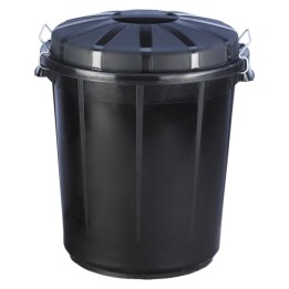 Cubo basura c/tapa 70 l. negro