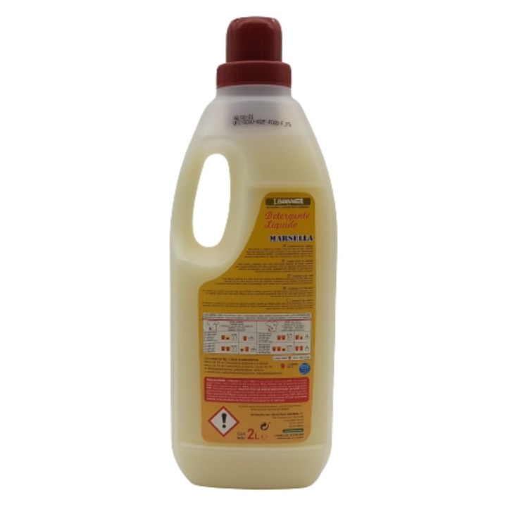 Detergente líquido ropa marsella mano/máquina Lindamer (cj. 6 bt. 2 l.)