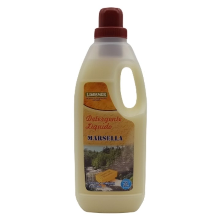 Detergente líquido ropa marsella mano/máquina Lindamer (cj. 6 bt. 2 l.)