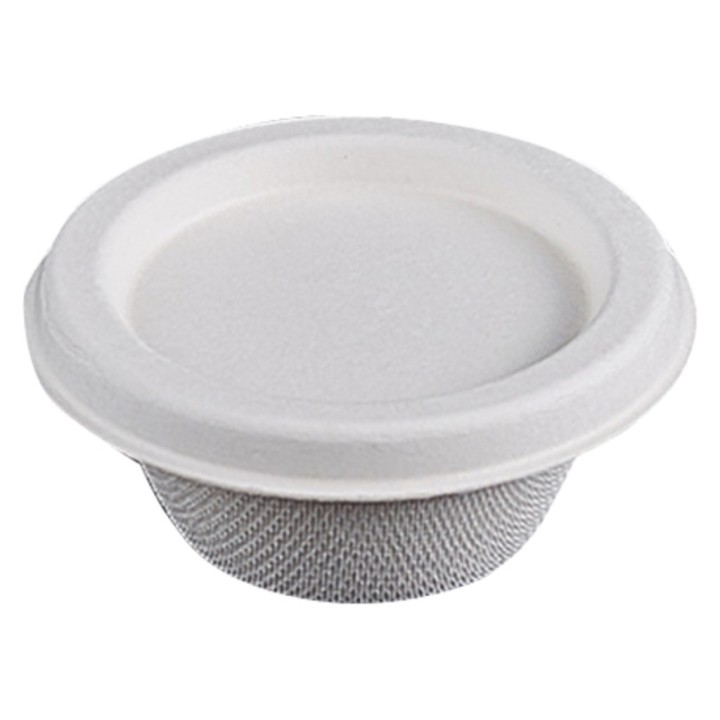 Salsera + Tapa 2oz compostable 70x70x3 mm. 70 cc.  (pq. 100 un.)