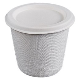 Salsera c/tapa comp. 120 cc. 75x75x45 mm.  (pq. 100 recip.)