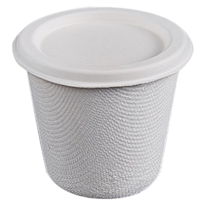 Salsera c/tapa comp. 120 cc. 75x75x45 mm.  (pq. 100 recip.)