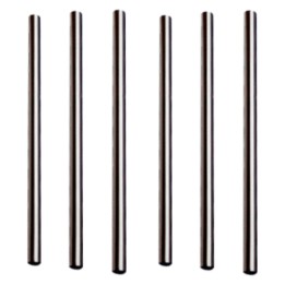 Caña Recta Cocktel Bio. 120x6 mm.  negro (pq. 100 un.)