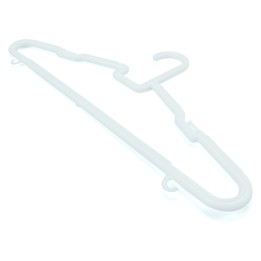 Percha plástico 42 cm. blanca (pq. 3 un.)