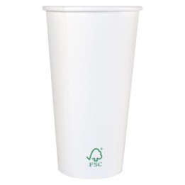 Vaso cartón 600 cc. blanco (pq. 20 un.)