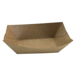 Barqueta kraft 135x85x55 mm. 680 ml.  (pq. 100 recip.)