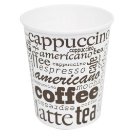 Vaso 8oz cartón 240 ml.  blanco (pq. 50 un.)