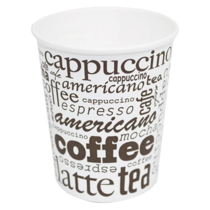 Vaso 8oz cartón 240 ml.  blanco (pq. 50 un.)