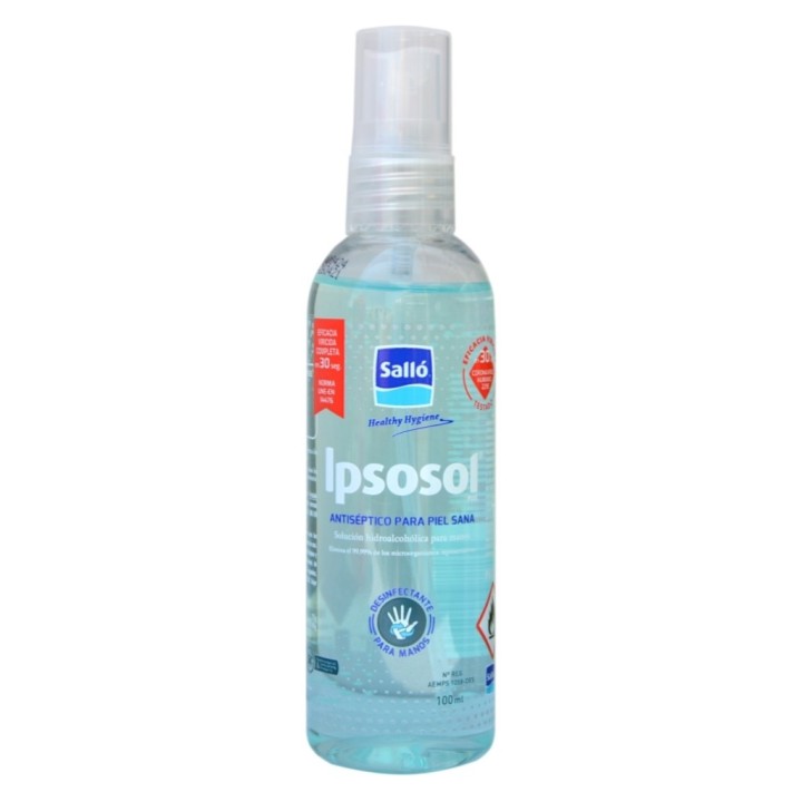 Antisépatico desinf. manos Ipso-Sol Plus salló  (pulv. 100 ml.)