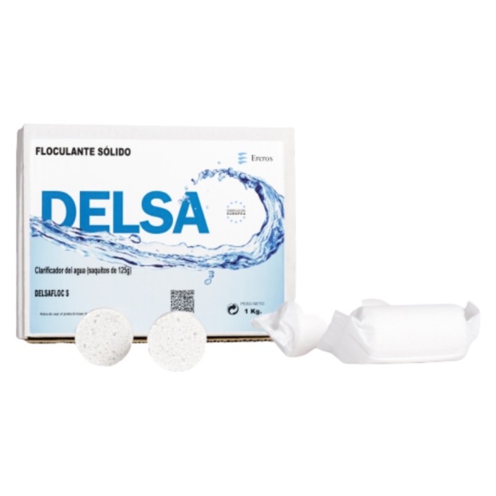 Floculante saquitos Delsafloc S (pq. 8 un. 125 g.)