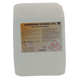 Sosa cáustica líquido concentrado 25% Lindamer (gf. 25 kg.)