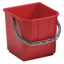 Cubo plástico graduado para carro TTS 25 l. rojo