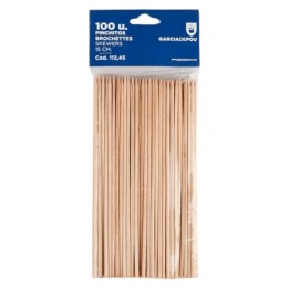 Pinchos Brochette madera 15 cm.  (pq. 100 un.)