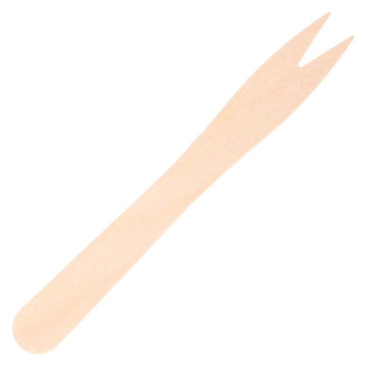 Tenedor fritas natural madera 8,5 cm. (pq. 1000 un.)