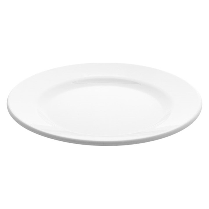 Plato melamina Ø23 cm. blanco (cj. 48 un.)