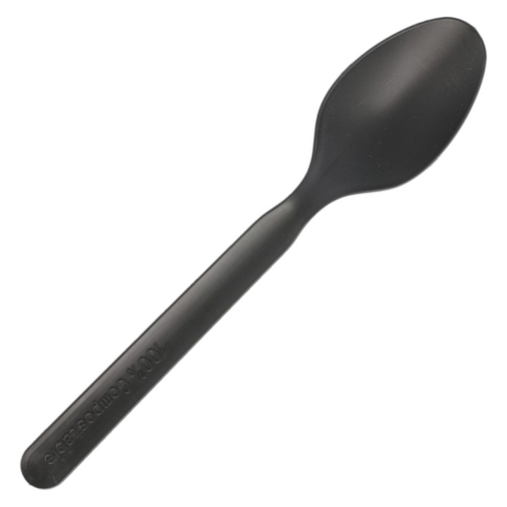 Cuchara 16 cm. negra (pq. 50 un.)
