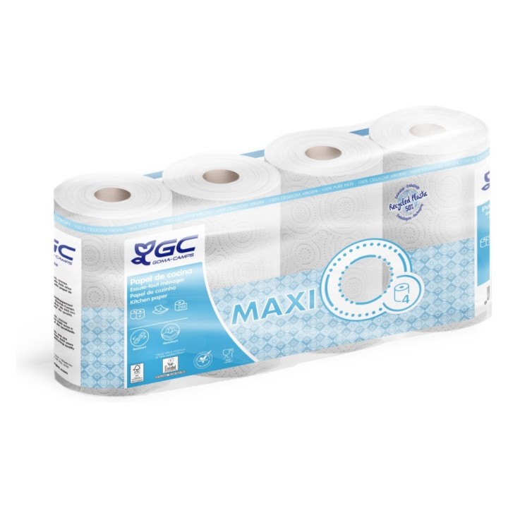 Papel Cocina Maxirollo Doméstico (24 r.) 2 h. 21,6 m. (fd. 6 pq. 4 r.)