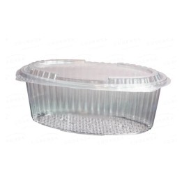 Recipiente Pollo Oval. 2010 cc. pp 255x162x105 cm.  (cj. 250 un.)