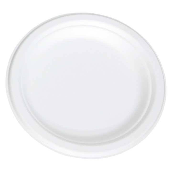 Plato Fibra Caña caña  (pq. 50 un.)