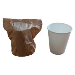 vaso funda papel individual compostable 240 ml.  (cj. 336 un.)
