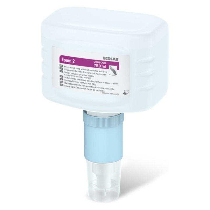 Foam 2 Jabon liquido suave en espuma ecolab  (bt. 750 ml.)