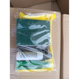 Kit limpieza Lavajillas 35ml-multiusos-35ml-bayeta-b.basura-estropajo (cj. 50 un.)