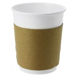Bandas Aislantes p/vaso Ø 80 cartón  blanco (pq. 50 recip.)