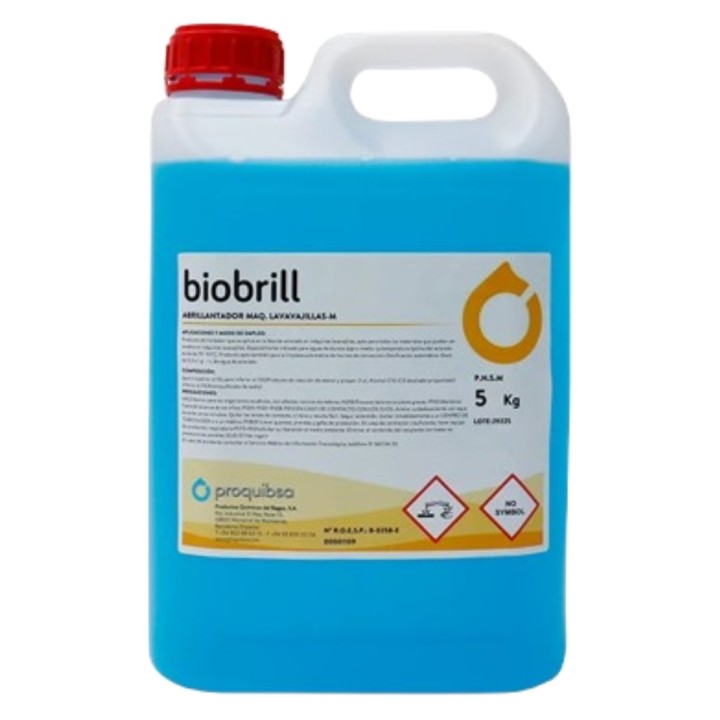 Abrillantador lavavajillas aguas baja/media dureza Biobrill (Lindamer) (gf. 20 kg.)