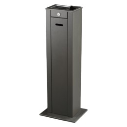 Cenicero Suelo Metalico inox 200x150x880 mm.  gris (1 un.)