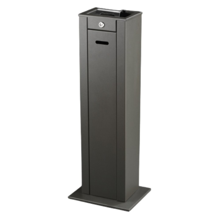 Cenicero Suelo Metalico inox 200x150x880 mm.  gris (1 un.)