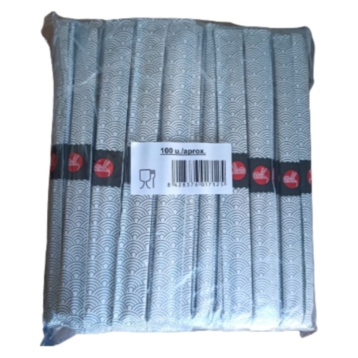 Palillos Orientales bambú 21 cm.  (pq. 100 un.)