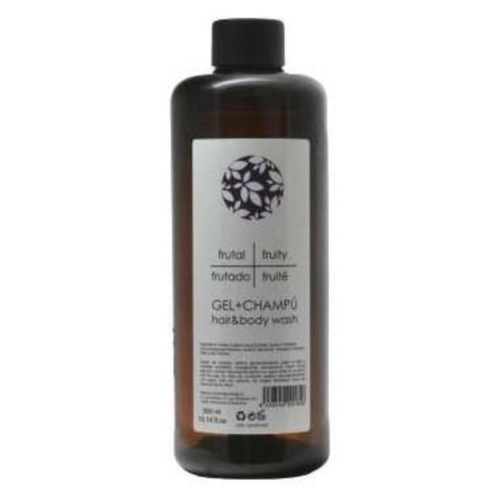 Botella Ambar Gel Champú 300 ml.  blanco (bt. 300 ml.)
