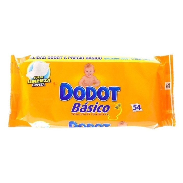 Toallita húmeda bebé Dodot Básico (cj. 18 pq. 54 un.)