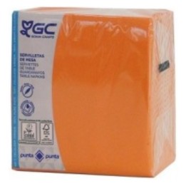 Servilleta p&p 40x40 cm.  2 h. naranja (pq. 100 serv.)
