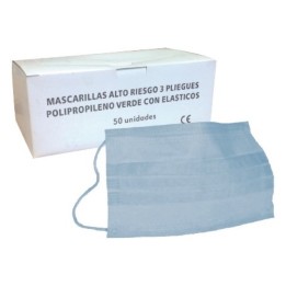 Mascarilla quirúrgica tipo IIR azul (pq. 50 un.)