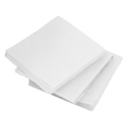 Servilletas 20x20 cm.  2 h. blanco (pq. 100 un.)