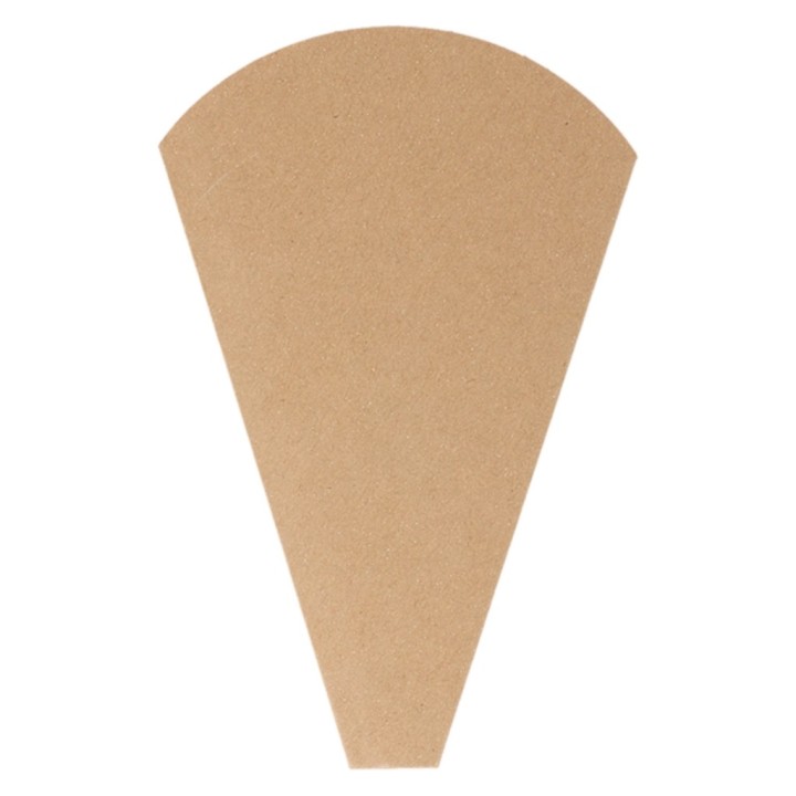 Cono Cartón Para Crepes kraft 145x190x65 mm.  (pq. 50 recip.)